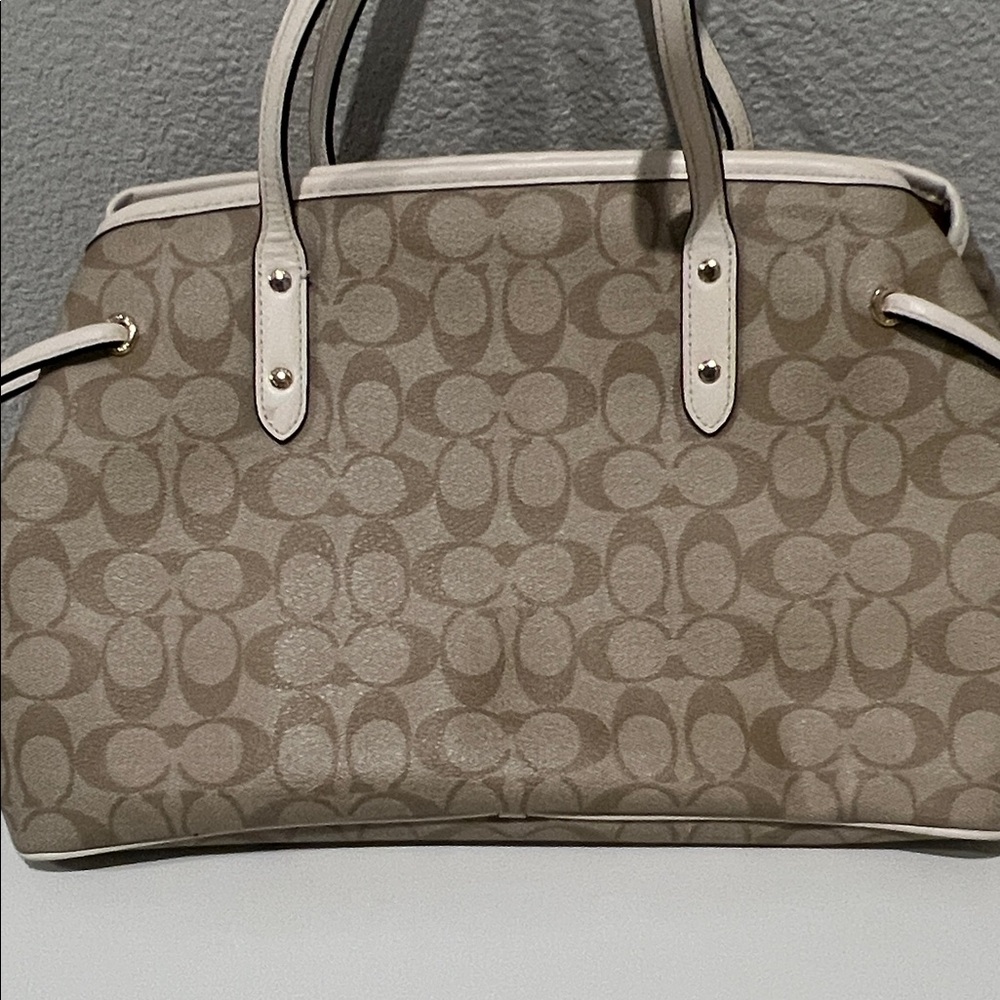 Coach Beige Signature Tote - Picture 3 of 11